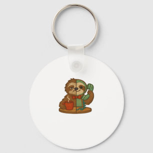 Day-to-Night Sloth Glow-Up Patch � Embroidered Tra Keychain