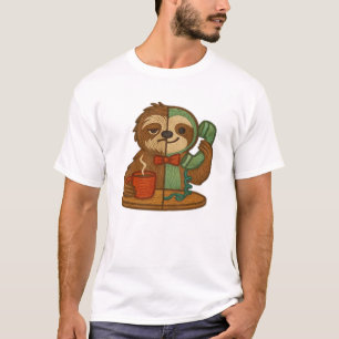 Day-to-Night Sloth Glow-Up Patch � Embroidered Tra T-Shirt