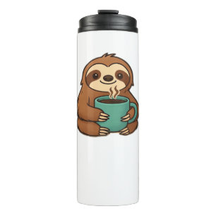 Day-to-Night Sloth Glow-Up Patch – Embroidered Tra Thermal Tumbler