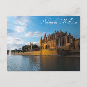Day to night transition on the Cathedral of Palma Postcard