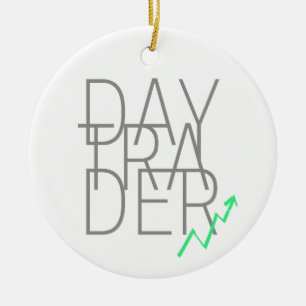 Day Trader and Cryptocurrencies Stock Exchange Ceramic Ornament