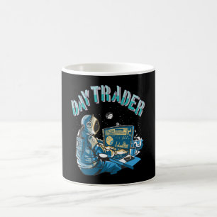 Day Trader Astronaut in space Coffee Mug
