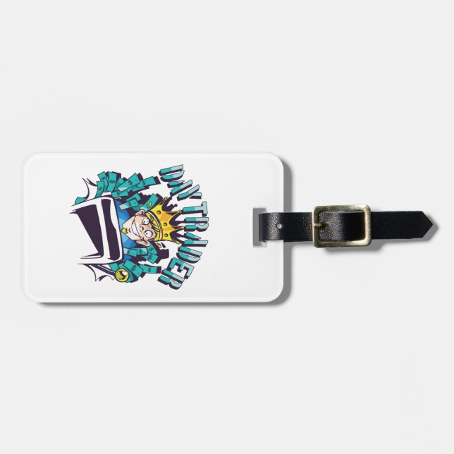 Day Trader Gift Idea Luggage Tag (Front Horizontal)