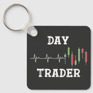 Day Trader Heart Beat Keychain