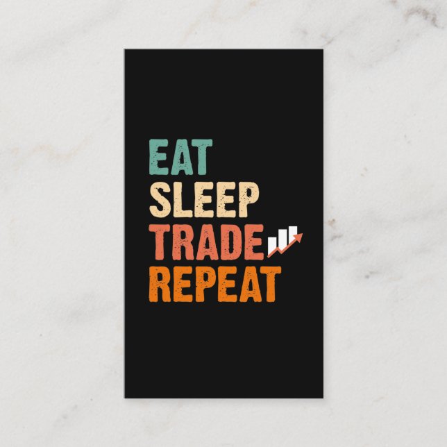 Day Trader Stock Market Trading Hobby Investor Business Card (Front)