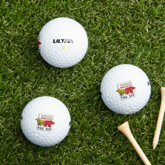Day Traders - Bull and Bear Quote Golf Balls (Insitu Grass)