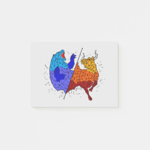 Day Traders Gift - Bull and Bear Constellation Post-it Notes