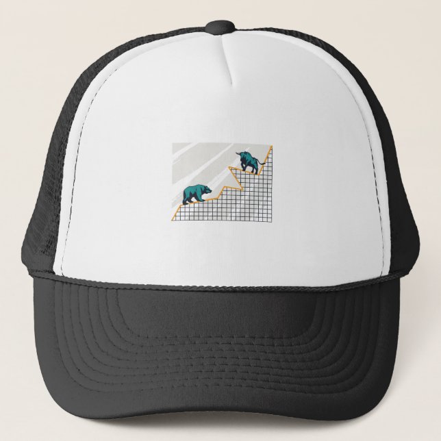 Day Traders Gift - Stock Market Trucker Hat (Front)