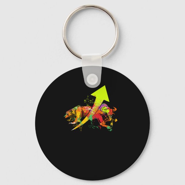 Day Trading Trader Stock Market Keychain (Front)