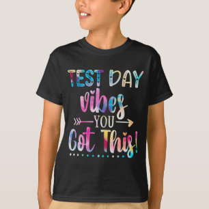 Day Vibes You Got This Teacher Cute Tie Dye Testin T-Shirt