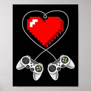 Day Video Game Controller Heart Gamer Gift Boys 1  Poster