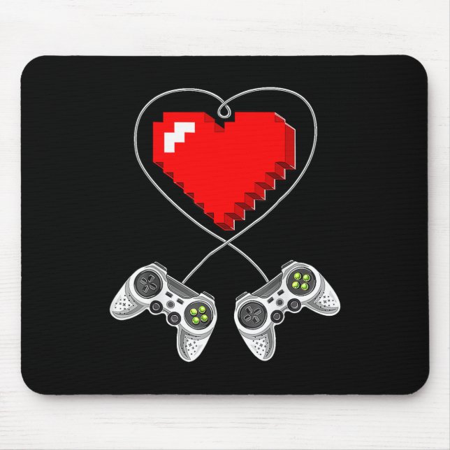 Day Video Game Controller Heart Gamer Gift Boys  Mouse Pad (Front)
