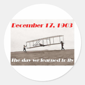Day We Learned to Fly Classic Round Sticker