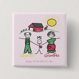 Day with the Grandparent's- 2 Inch Square Button