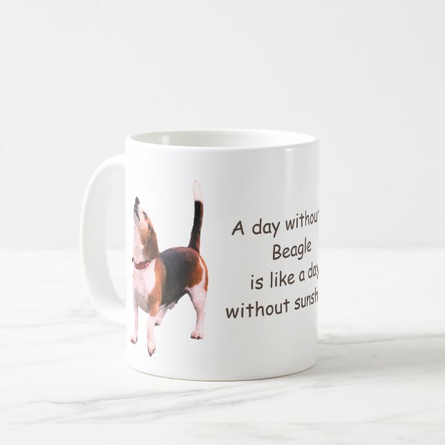 Day Without A Beagle Cute Coffee Mug (Front Left)
