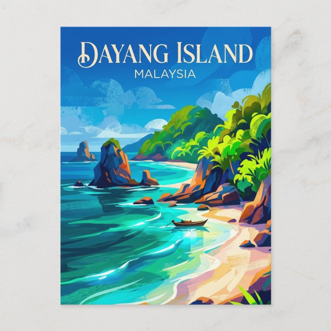 Dayang Island Malaysia Postcard (Front)