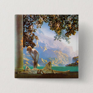 Daybreak - by Maxfield Parrish 2 Inch Square Button