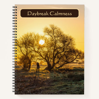 Daybreak Calmness Golden Hour Tree Notebook