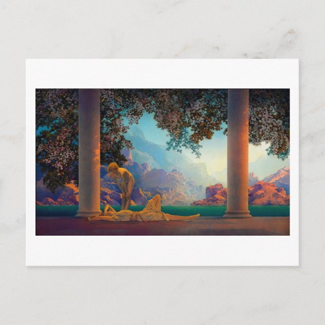 DAYBREAK Maxfield Parrish 1922 ... 2022 Carte post (Devant)