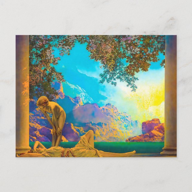 Daybreak Maxfield Parrish Postcard (Front)