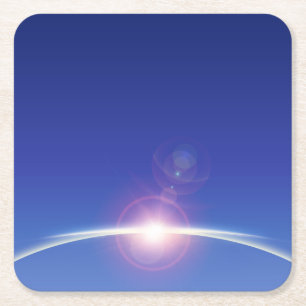 Daybreak square paper coaster