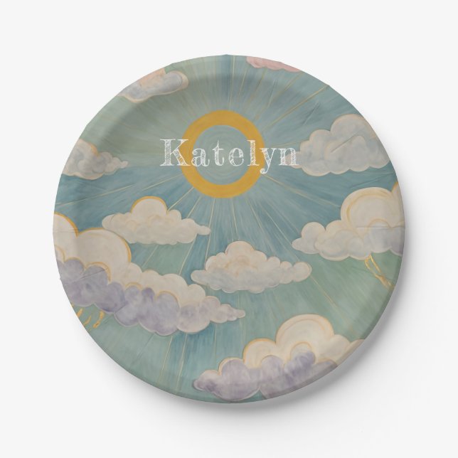 Daybreak's Embrace Personalized Paper Plate (Front)