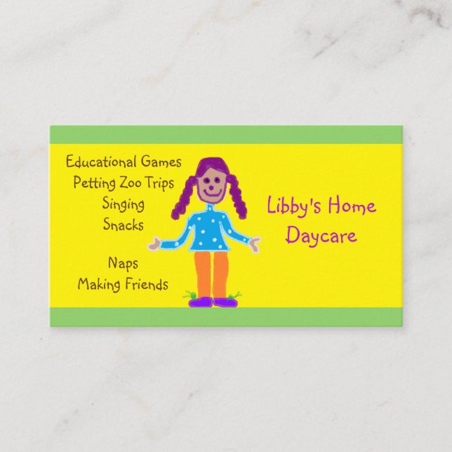 Daycare Business Card - Customizable (Front)