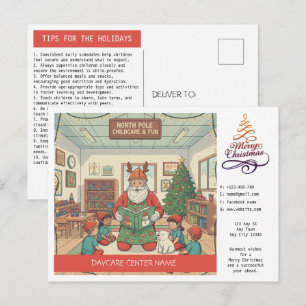 Daycare Christmas Greeting Postcard