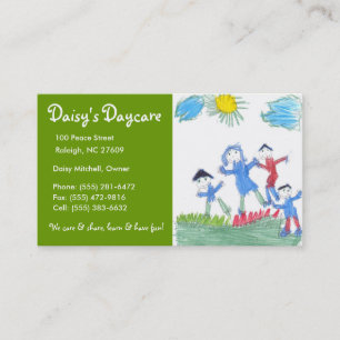 Daycare Green Grass Business Card