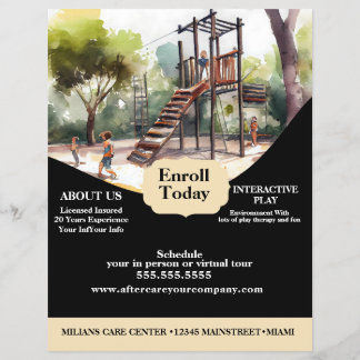 Daycare Playground Park Center Flyer