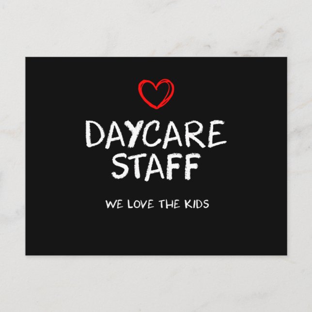 Daycare Staff Print Postcard (Front)