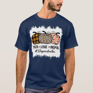 Daycare Teacher Back To School Pumpkin Fall Teache T-Shirt