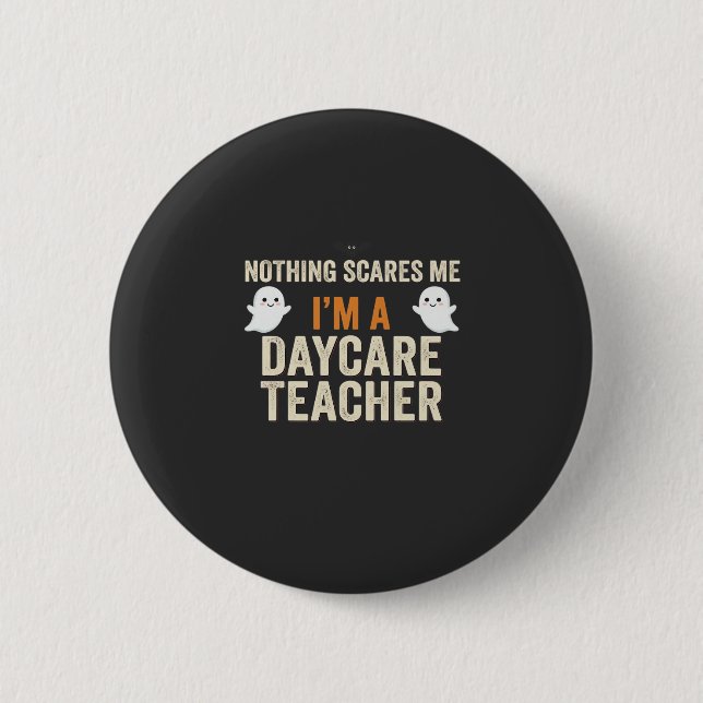 Daycare Teacher Halloween Ghost Design_1 2 Inch Round Button (Front)