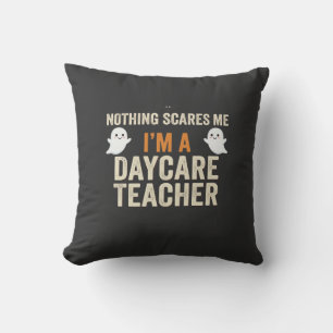 Daycare Teacher Halloween Ghost Design_1 Throw Pillow