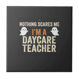 Daycare Teacher Halloween Ghost Design_1 Tile