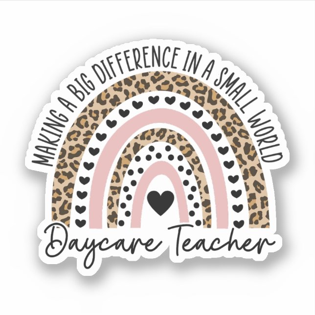 Daycare Teacher Rainbow, Child Care, Teacher Gifts (Front)