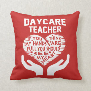 Daycare Teacher Throw Pillow