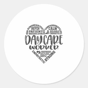 Daycare worker, daycare provider classic round sticker