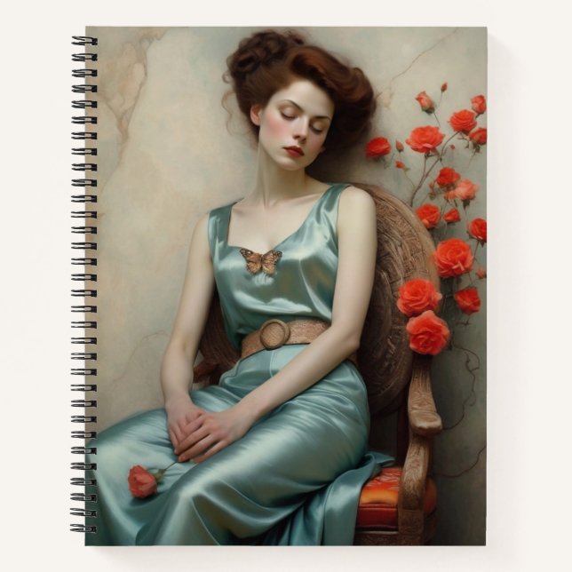 Daydream and Climbing Roses Spiral Notebook (Front)