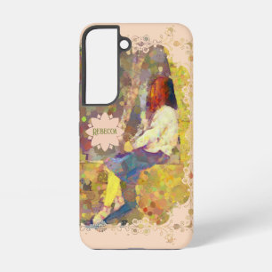 Daydream Girl on Wall Abstract Colourful Geometry Samsung Galaxy Case