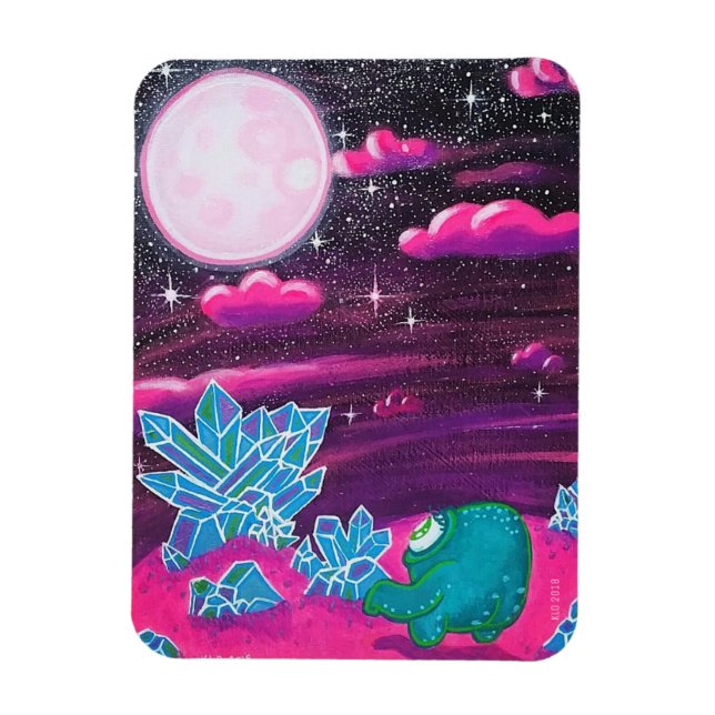 Daydreaming Alien Magnet (Vertical)