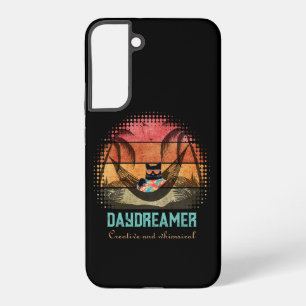 Daydreaming Cool Cat's Tropical Escape Samsung Galaxy Case