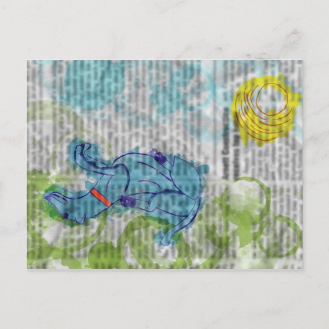 Daydreaming Dog Postcard (Front)