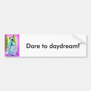 daydreaming mermaid bumper sticker