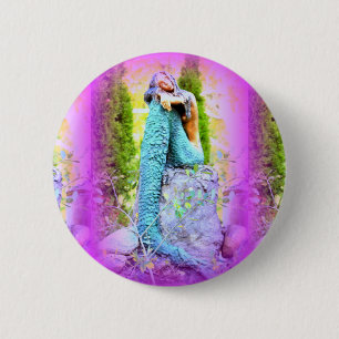 daydreaming mermaid button