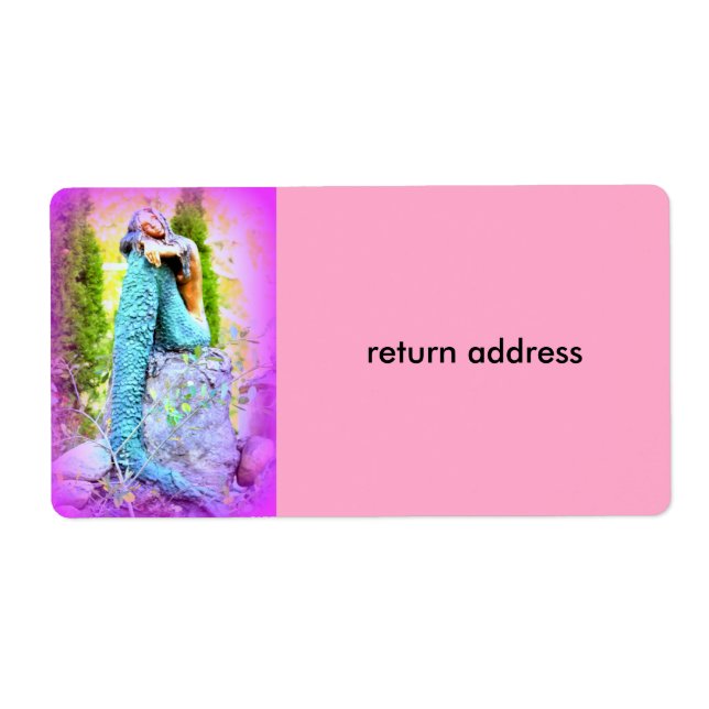 daydreaming mermaid return address label (Front)