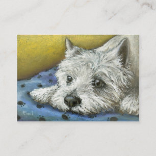 Daydreaming Westie ACEO prints Business Card