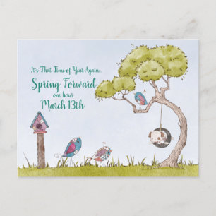 Daylight Savings Time Change Fun Postcard