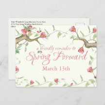 Daylight Savings Time Reminder Postcard