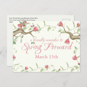 Daylight Savings Time Reminder Postcard